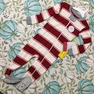 BNWT Burts Bees Baby 12 Month Christmas onesie pajamas